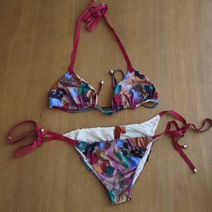 Missoni mare triangle floral bikini size 42 (USA sz 6)